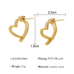Load image into Gallery viewer, Hearts Ear Climber Drip Enamel Cool-Tone Titanium S5P060
