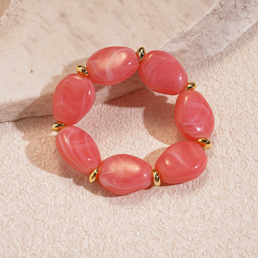 Acrylic Irregular Oval Bracelet Statement Artistic N6F080