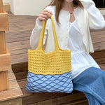 Load image into Gallery viewer, Crochet Openwork Boho Hobo Bag Women N6C051