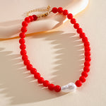 Load image into Gallery viewer, Womens Colorful Acrylic Beaded Necklace N6K185