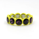 Load image into Gallery viewer, Enamel Flower Bangle Color Crystal Glass Stove S5P031