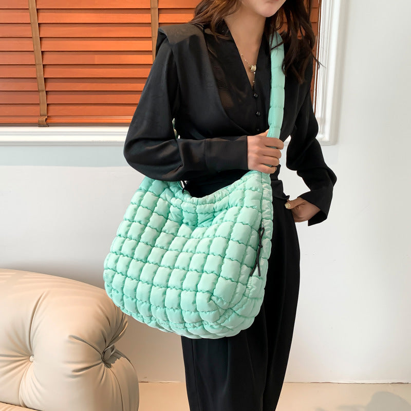 Puffer Tote Bag Capacity Mult Pocket Shoulder Bag S5P713