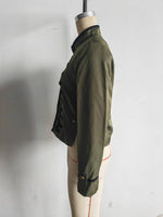 Load image into Gallery viewer, Casual Stand Collar Jacket Twisted Knot Floral Sleeve N6H123