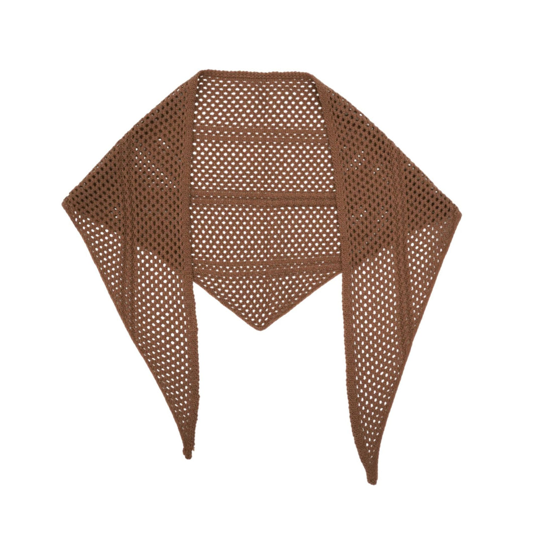 Wool Blend Knit Triangle Scarf Shawl N6K246