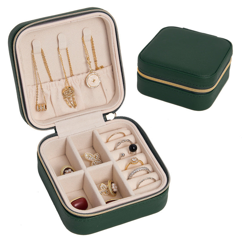 Portable Travel Jewelry Box PU Leather Organizer N6G277