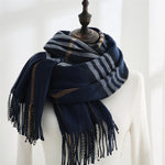 Load image into Gallery viewer, Plaid Pattern Faux Cashmere Wrap  M5A226