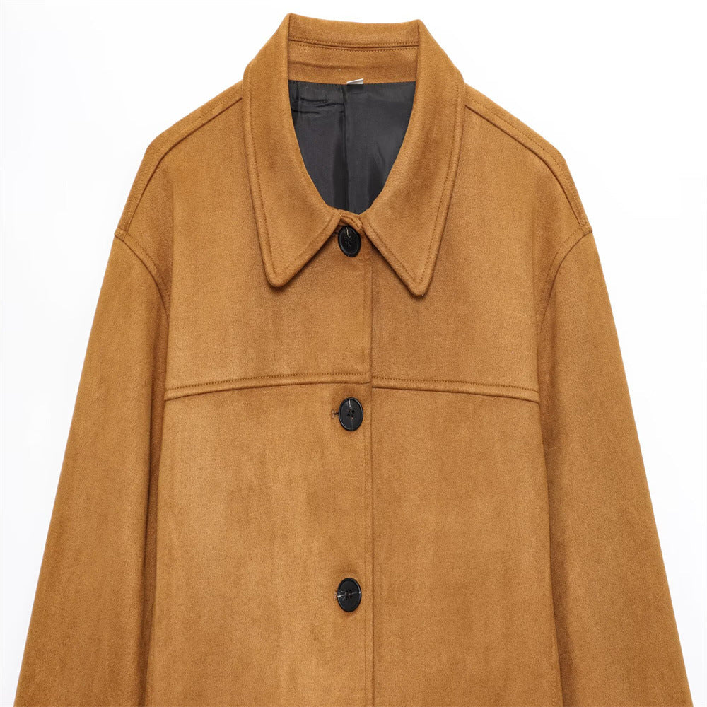 Suede Notch Jacket Mid Heavy Tan N5Z813