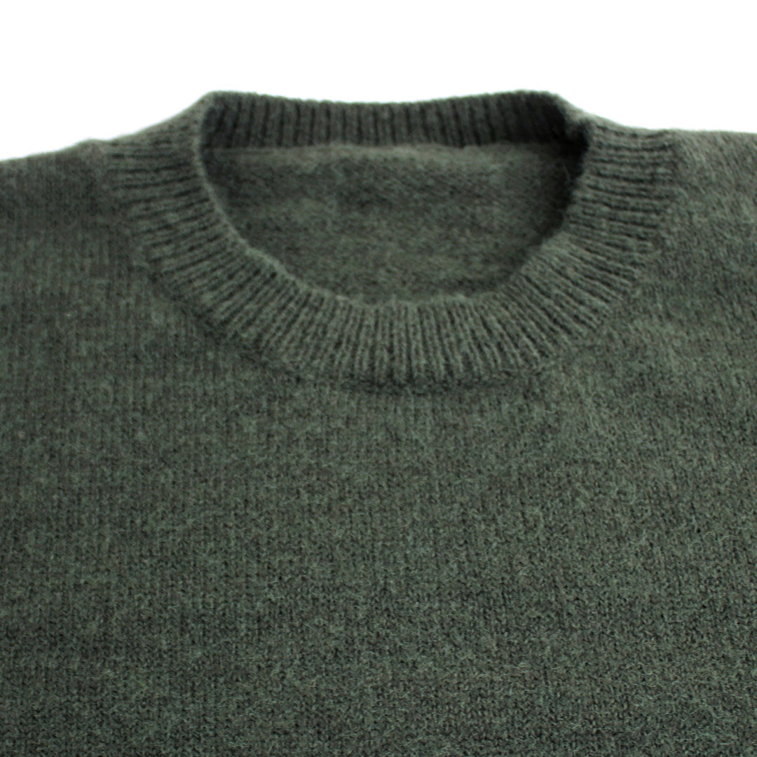 Womens Ribbed Stripe Knit Sweater Round Neck N6B036