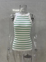 Load image into Gallery viewer, Striped Fitted Tank Top Women N6D075