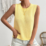 Load image into Gallery viewer, Lace Up Back Knit Tank Top Women N6B037