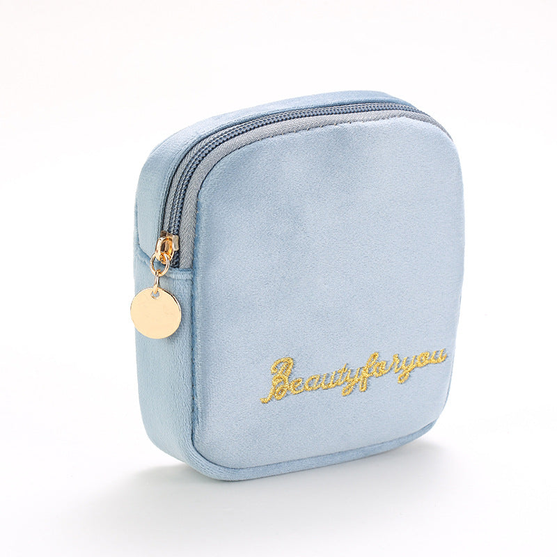Velvet Cosmetic Pouch Large Capacity Makeup Bag N6A232
