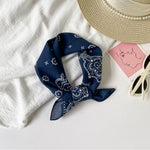 Load image into Gallery viewer, Cotton Paisley Print Small Square Scarf Neck Wrap N6H114