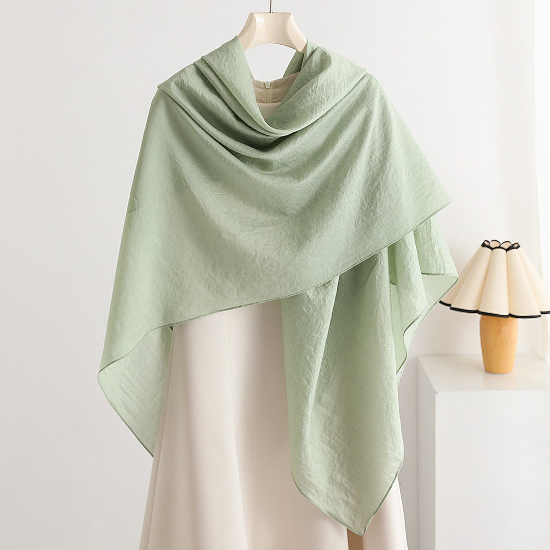 Tencel Sun Protection Square Scarf 140cm Pure Solid N6G226