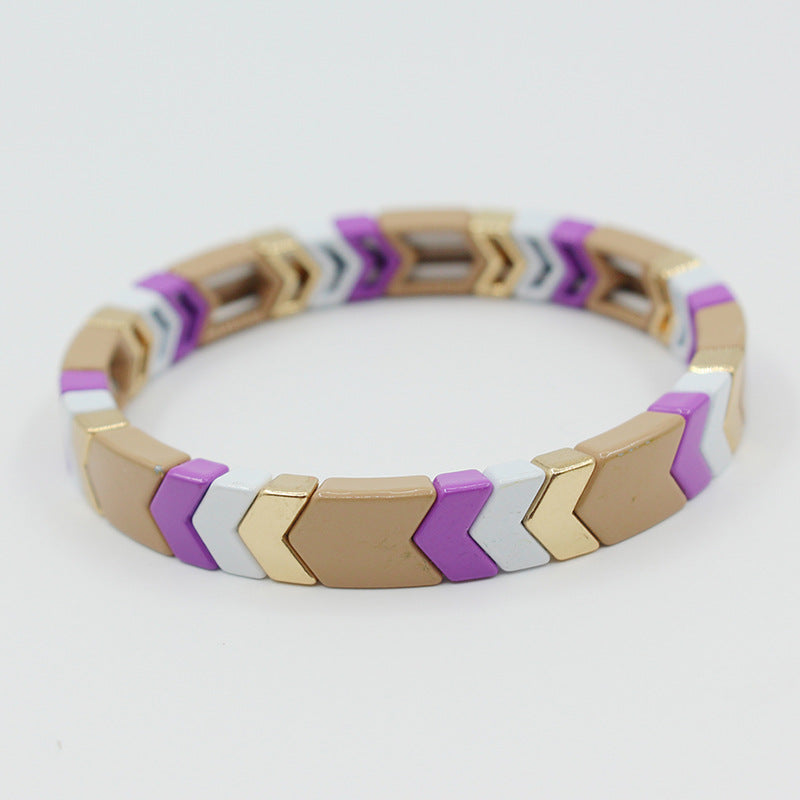 Enamel Arrowhead Bracelet   Alloy Elastic Cord S5P208