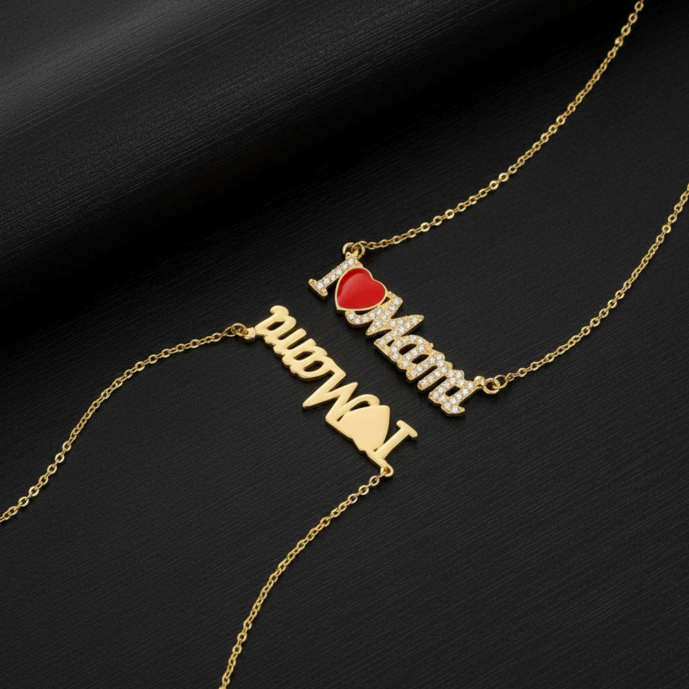 MaMa Layered Gold Plated Pendant Necklace Women N6D501