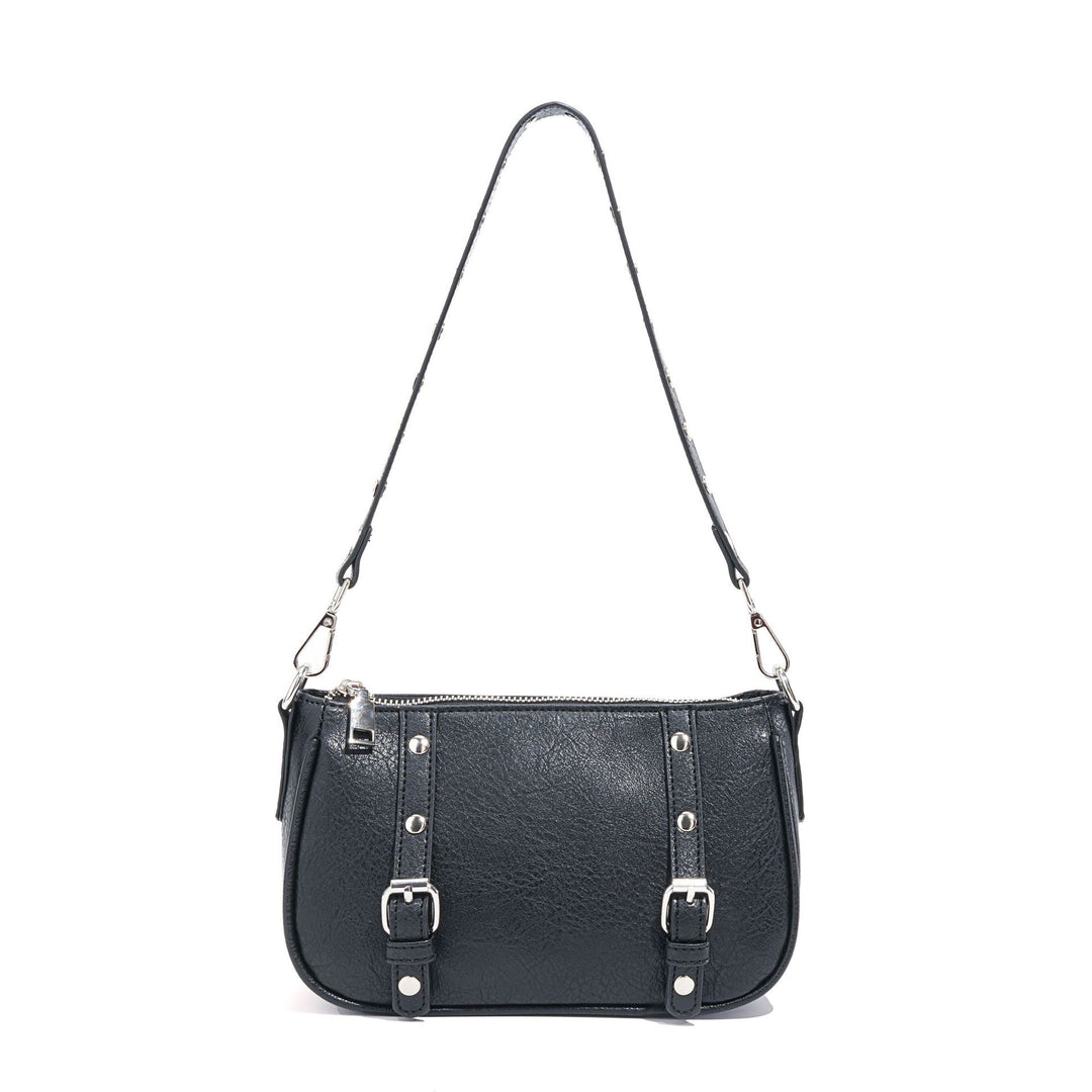 Boston Hobo Bag with Rivet and Chain Women N6C035