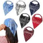 Load image into Gallery viewer, Vintage Amoeba Print Stretch Triangle Hair Scarf  N6H132