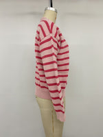 Load image into Gallery viewer, Casual Striped Round Neck Cardigan Sweater Women N6H298