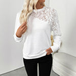 Load image into Gallery viewer, 3D Rose Crew Sweater  In Lightweight White N5Z498

