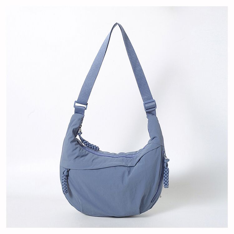 Women's Washed Nylon Dumpling Crossbody Bag N6J208