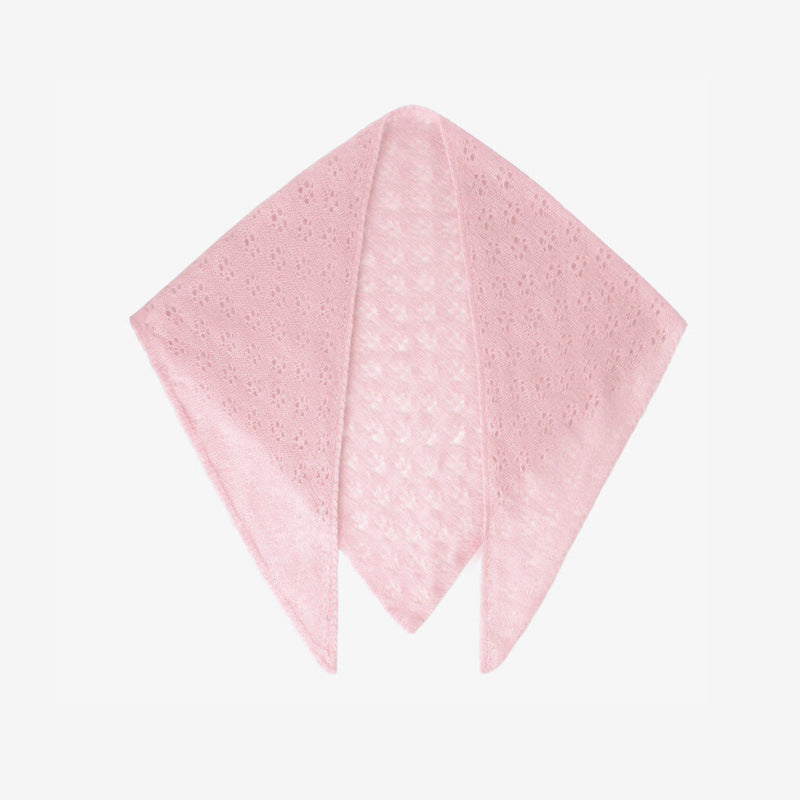Openwork Wool Triangle Scarf  M5A098