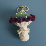 Load image into Gallery viewer, Hand Crochet Mushroom Keychain Cotton Yarn Charm N6G042