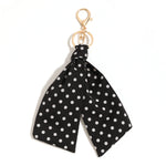 Load image into Gallery viewer, Polka Dot Fabric Bag Charm Keychain Accessory N6G114