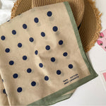 Load image into Gallery viewer, Cotton Polka Dot Square Scarf Women 55cm Fresh N6H119