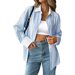 Load image into Gallery viewer, Contrast Panel Shirt Point Collar Lightweight Blue N5Z466
