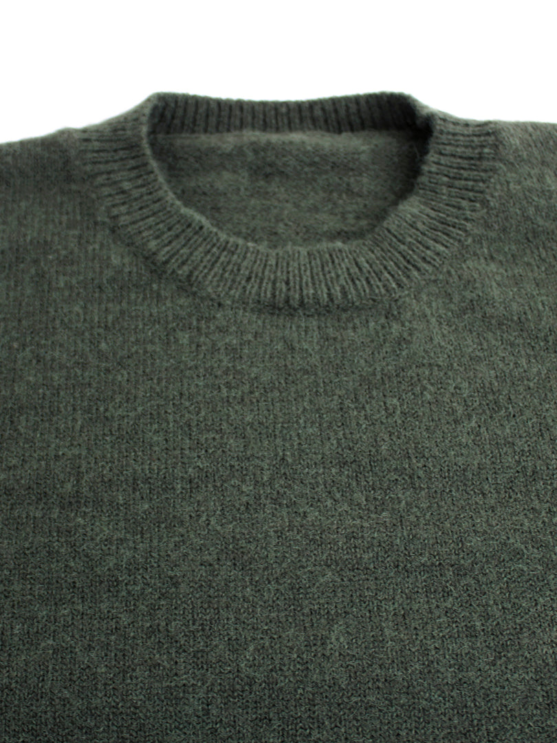 Womens Ribbed Stripe Knit Sweater Round Neck N6B036