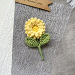 Load image into Gallery viewer, Womens Hand Crocheted Sunflower Brooch N6K310