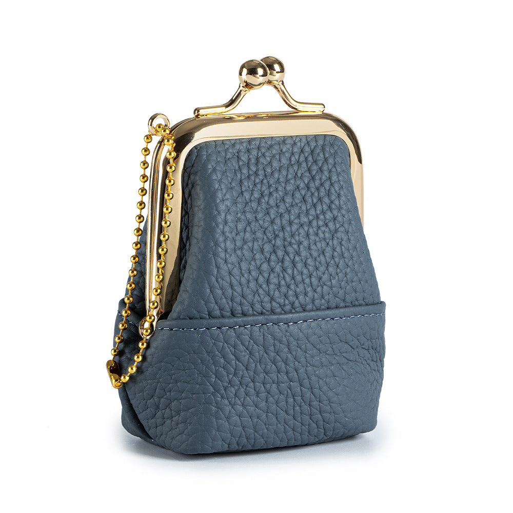 Unisex Top-Grain Leather Mini Coin Purse N6J223