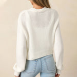 Load image into Gallery viewer, 3D Floral Button Cardigan Long Lightweight Off White N5Z697
