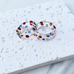 Load image into Gallery viewer, Handmade Liuli Rainbow Glass Ring Prism Dot N6G015