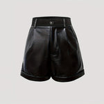 Load image into Gallery viewer, High Waist PU Leather Shorts Women Office N6B182