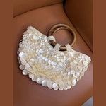 Load image into Gallery viewer, Handmade Natural Shell Bag Fairy Tote Clutch N6F143
