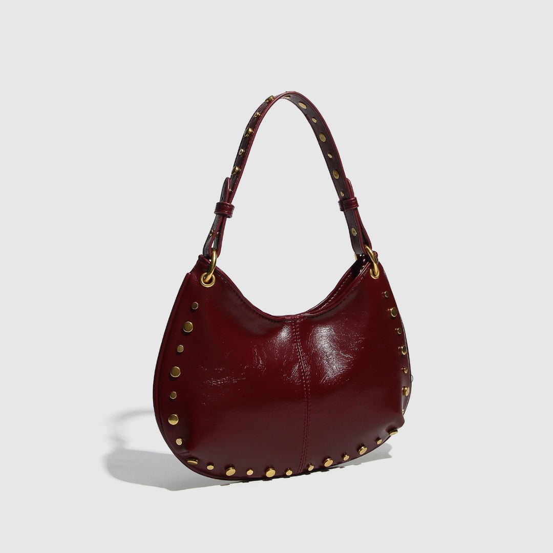 Multi Carry Shoulder Bag with Rivet Accents  S5P464