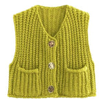 Load image into Gallery viewer, Patch Pocket Vest Sleeveless Knit Lightweight N5Z245