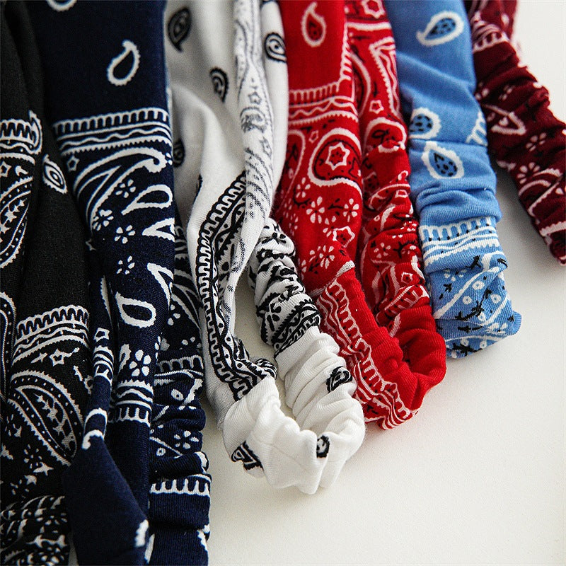 Vintage Amoeba Print Stretch Triangle Hair Scarf  N6H132