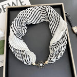 Load image into Gallery viewer, Women's Polyester Printed Scarf Necklace N6J109