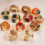 Load image into Gallery viewer, Acrylic Round Segment Elastic Bangle Statement Women N6H081