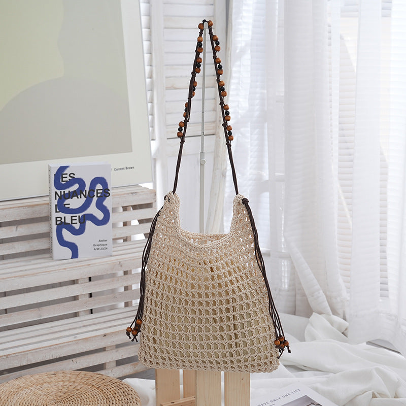Crochet Openwork Tote Beach Ready Underarm Silhouette S5P299