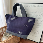 Load image into Gallery viewer, Handmade Butterfly Embroidery Canvas Tote Bag N6F120
