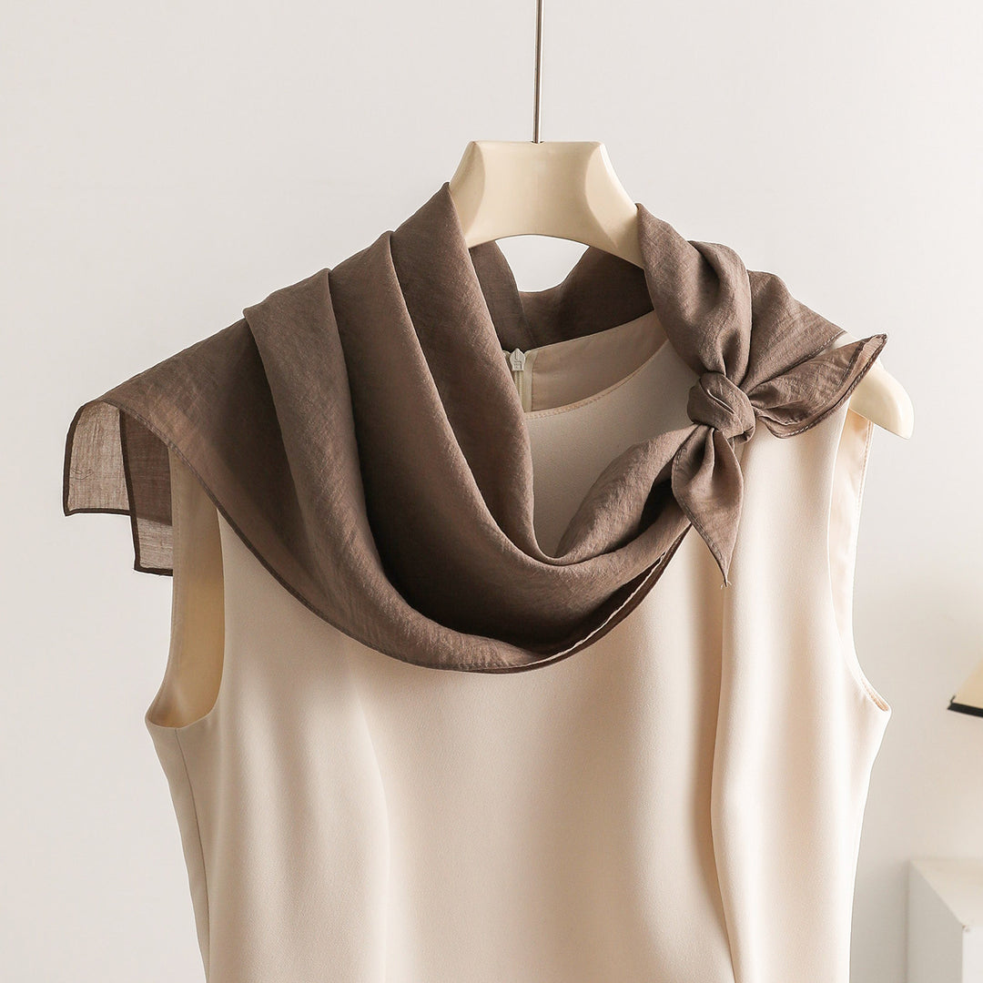 Tencel Acetate 70cm Square Scarf Solid Premium N6G227