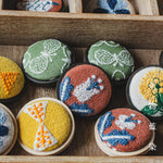 Load image into Gallery viewer, Handcrafted Wooden Brooch 3D Embroidery N6G009
