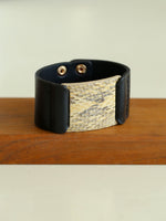 Load image into Gallery viewer, Snakeskin Color Block Wide Cuff Bracelet Women N6C003