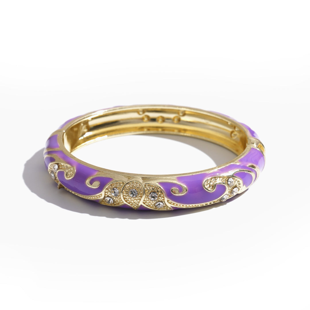 Womens Vintage Floral Open Cuff Alloy Bracelet N6K131