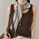 Load image into Gallery viewer, Womens Bohemian Geometric Plaid Triangle Scarf N6K271