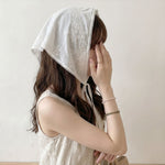 Load image into Gallery viewer, Embroidered Lace Triangle Head Scarf Women Soft N6H107
