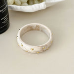 Load image into Gallery viewer, Vintage Studded Resin Bangle Wide Cuff Bracelet N6F098
